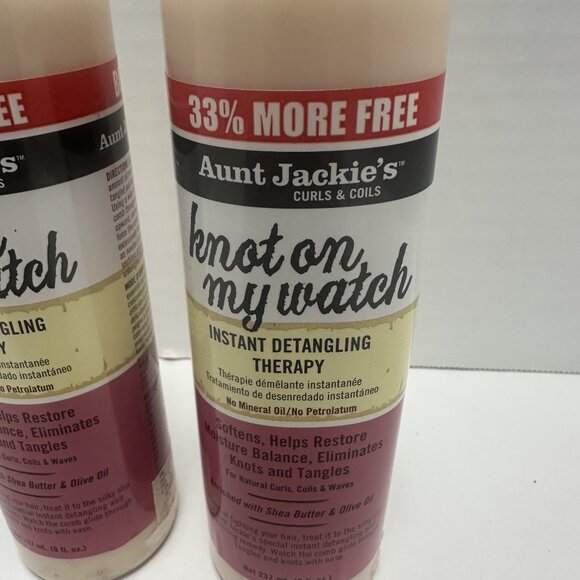Aunt Jackie's Knot on My Watch Instant Detangling Therapy 2 Set 8 Fl Oz Hair - Picture 2 of 5